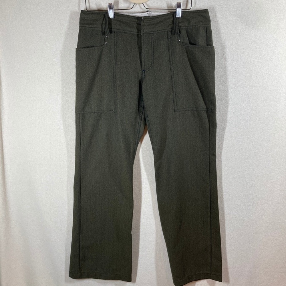 VTG 90s Dollhouse Wide Leg Herringbone Trousers 11/12 Khaki Color Y2K Grunge